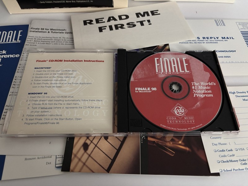 Finale 98 The Art Of Music Notation Macintosh Software - Near Mint Disc! gallery