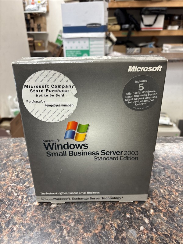 Microsoft Windows Small Business Server 2003 Standard Ed. 5-user- New Sealed Box
