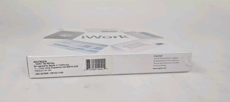 MA790Z/A iWork ‘08 Retail CD Apple Mac Keynote, Pages, Numbers and More NIP gallery