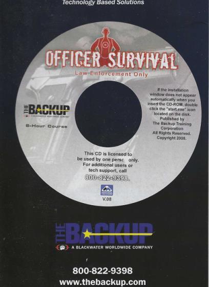 Police Survival: 8-Hour Course PC CD training for high risk jobs security life