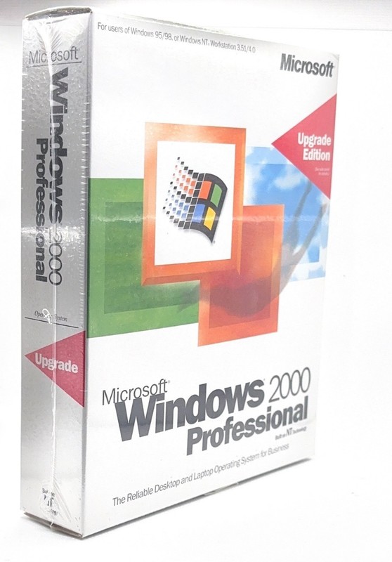 Factory Sealed Windows 2000 Professional Upgrade Edition Vintage PC Software NOS