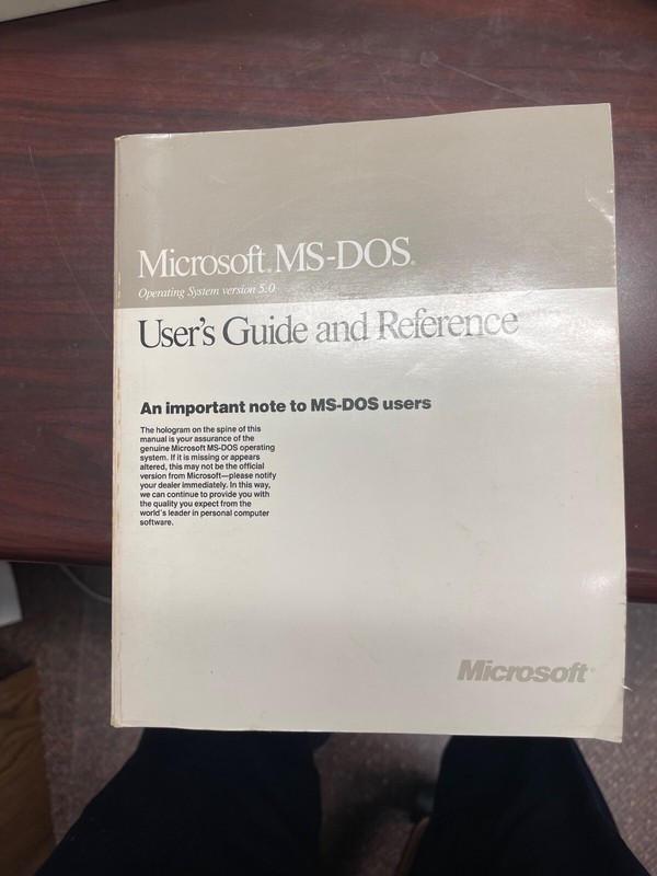 Microsoft MS-DOS 5 Upgrade on (6) 5.25" Floppy Disks, MS-DOS User's Guide gallery