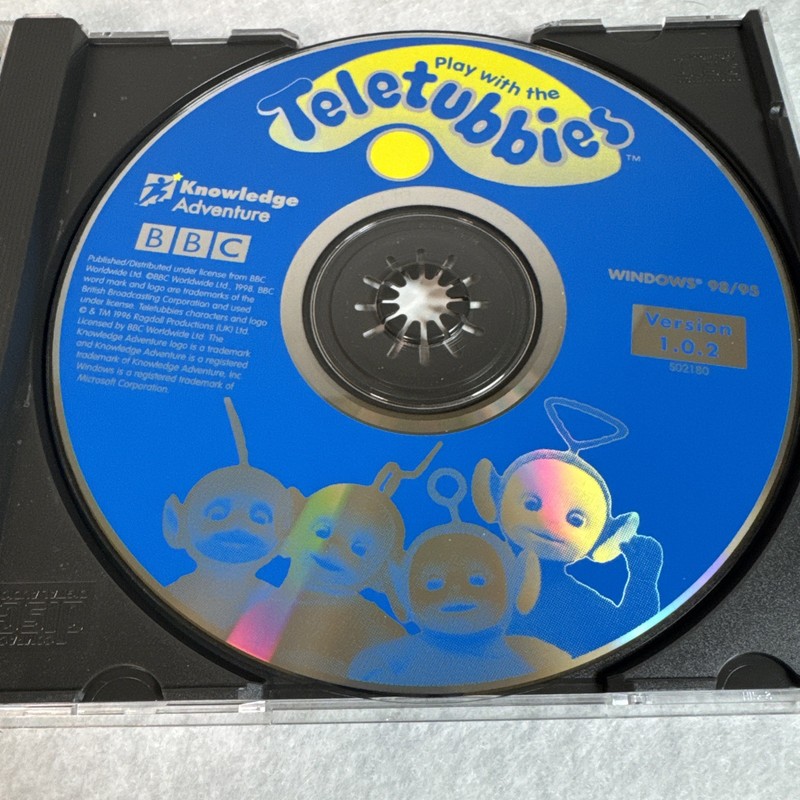 Play with the Teletubbies BBC 1998 PC CD-ROM Windows 98/95 UK Kids Game Vintage gallery