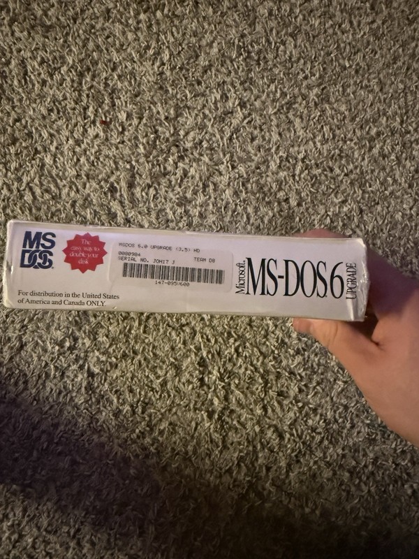 Sealed - Microsoft DOS 6.0 - Upgrade 147095V600 gallery