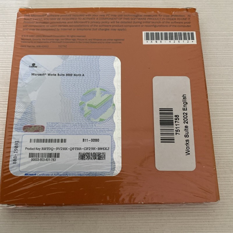 Microsoft Works Suite 2002 Set of 5 CDs with Product Key Dell Sealed @18 gallery
