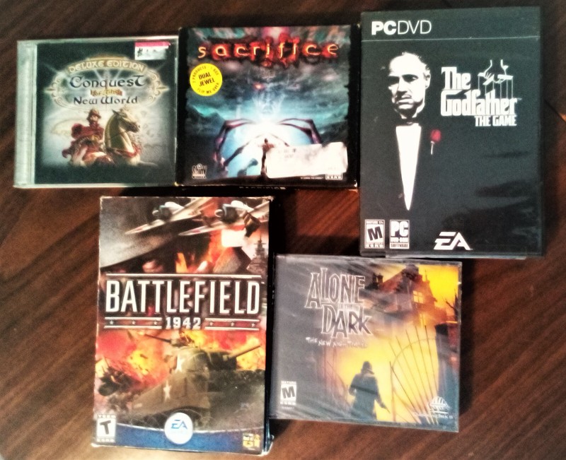 Computer Games Software Lot CD Rom’s Vintage The Godfather Battlefield 1942 More