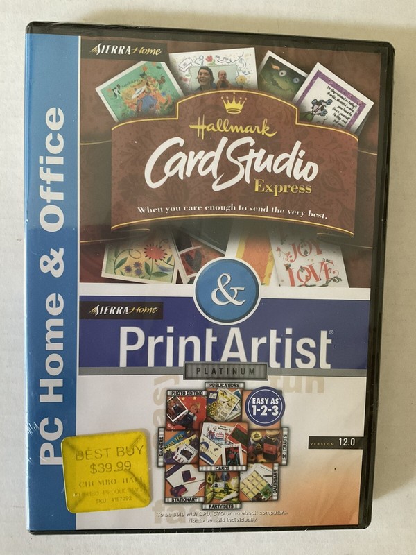 Hallmark Card Studio Express and Print Artist Version 12.0 NEW Sealed