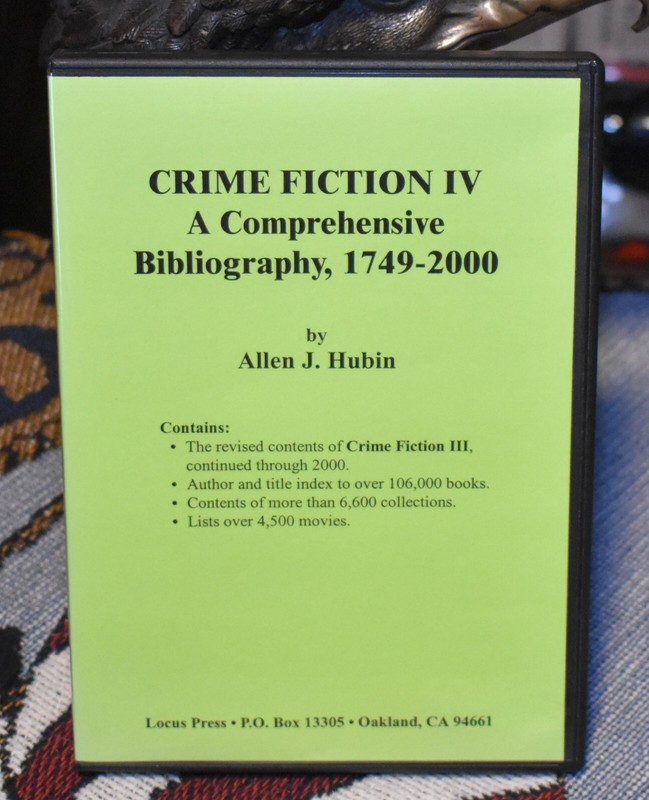 CRIME FICTION IV: A Comprehensive Bibliography 1749-2000 CD ROM Allen J. Hubin