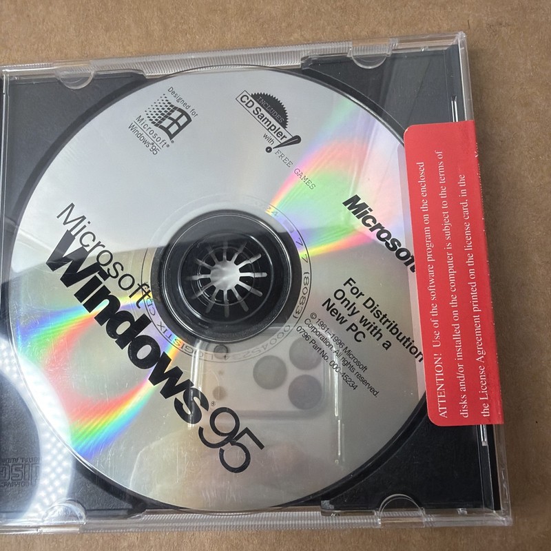 Microsoft Windows 95 Install CD-ROM Product Key & User Guide gallery