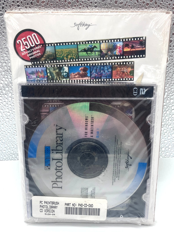PC Paintbrush Photo Library For Microsoft Windows Softkey CD Sealed