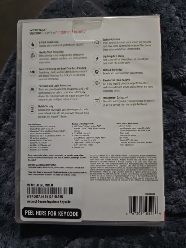 Webroot Internet Security PC Sealed Brand New gallery