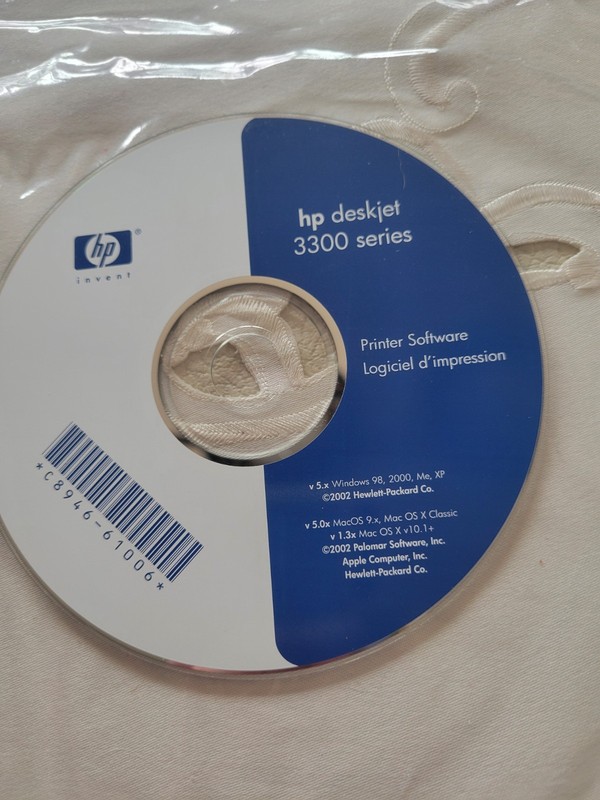 HP Deskjet 3300 Series Printer Software CD-ROM 2000 Windows 98