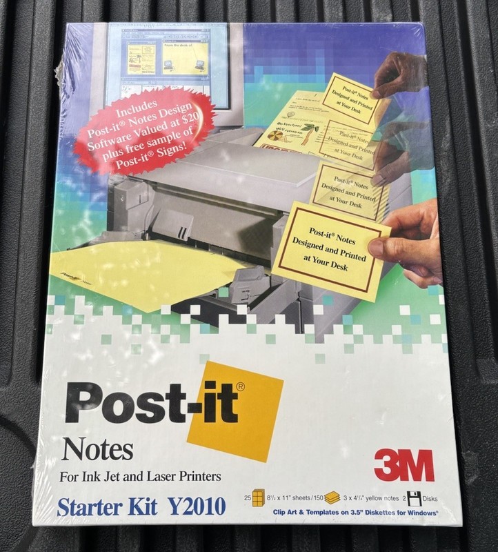 3M Post-it Notes Starter Kit Y2010 For Printers Printable Sealed