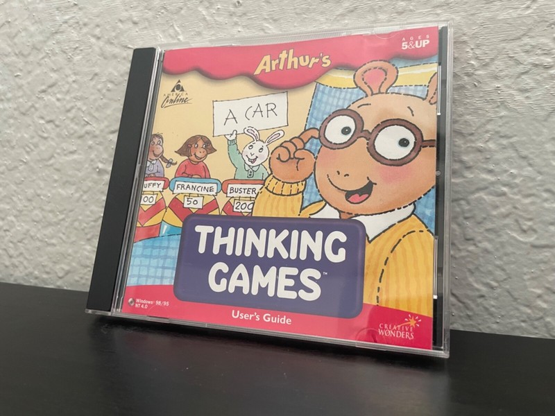 Arthur’s Thinking Games User Guide CD-ROM, PC Windows (1999, Creative Wonders)