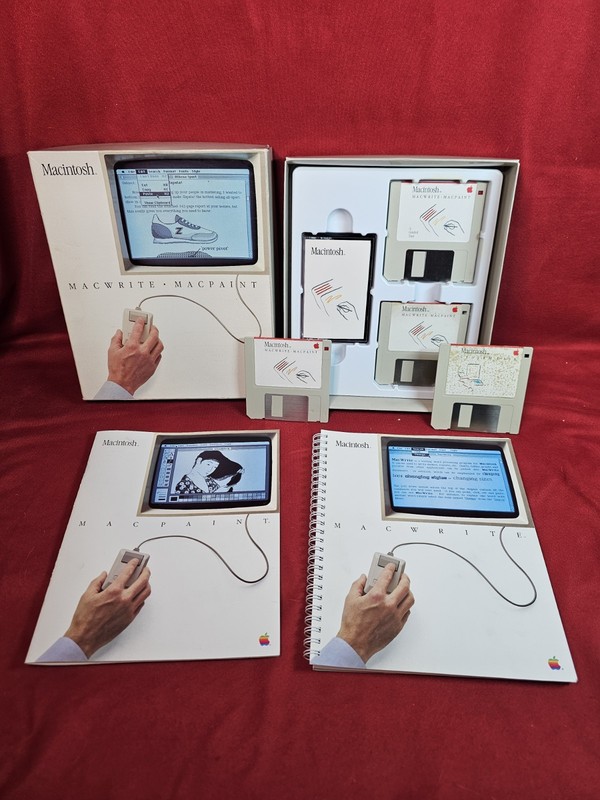 Vintage Apple Macintosh MacWorks XL Software MacPaint MacWrite Lisa 2 Boxed Set