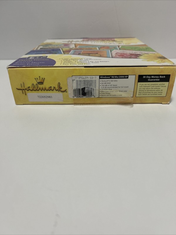 Hallmark Card Studio Deluxe 2005 Software, Windows 98 CD-ROM, 3 Disc Set, Sealed gallery