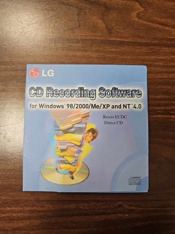 CD SOFTWARE – LG CD RECORDING SOFTWARE ROXIO windows 98/2000/me/xp and nt 4.0