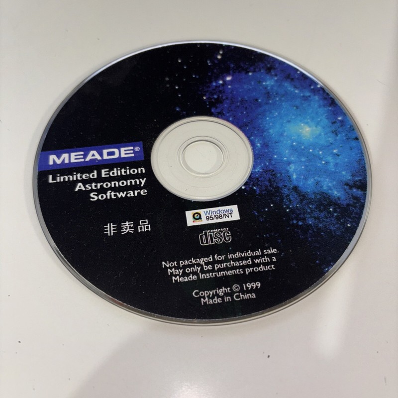 Meade Limited Edition Astronomy Software Windows 95/98/NT Telescope Space