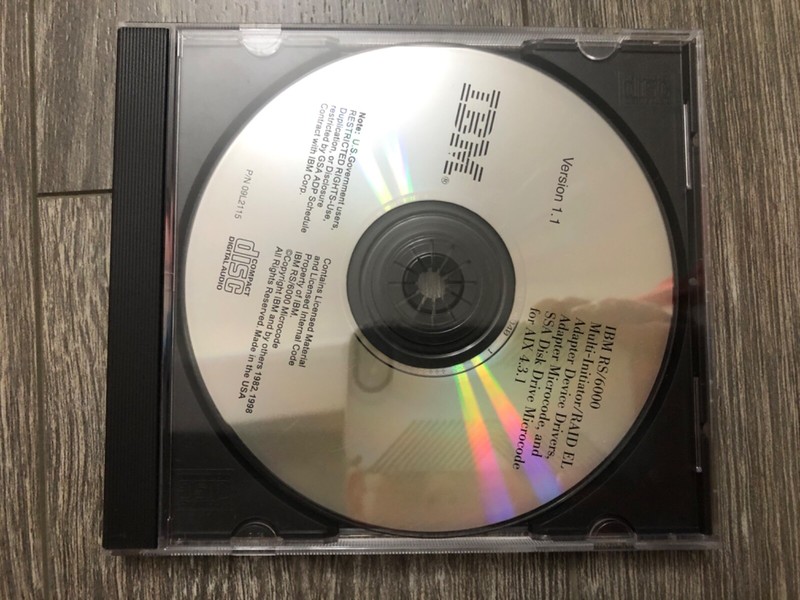 IBM RS/6000 Version 1.1 CD Multi Initiator, Adapter Device Drivers, Microcode…