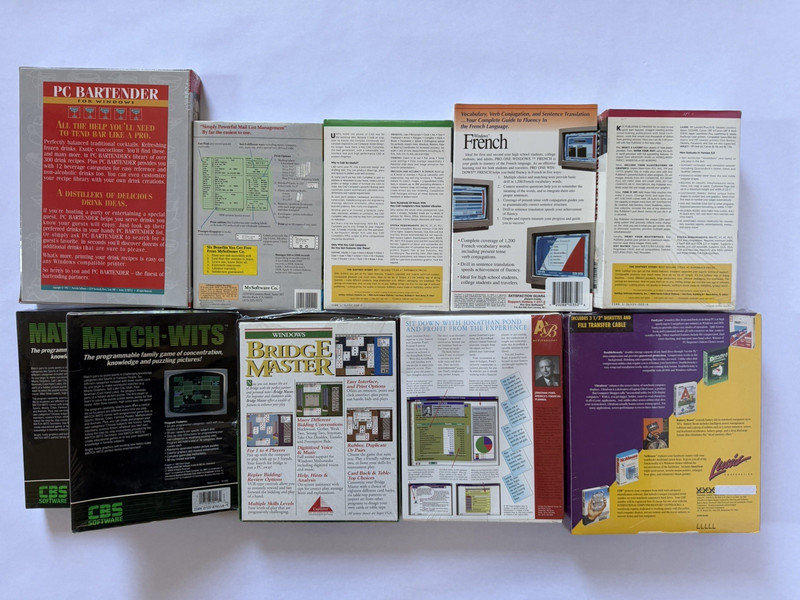 Vintage Computer Software Program Lot on Floppy Disc New Factory Sealed Big Box gallery