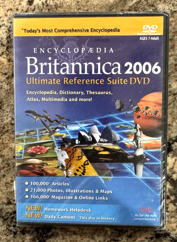 Encyclopedia Britannica Reference Suite 2006 DVD-Sealed