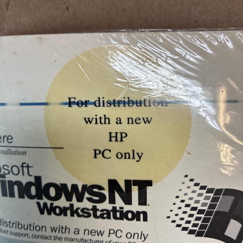 Vintage Windows NT Workstation CD & 3 Floppy Disks PC Only Sealed 1997 CoA gallery