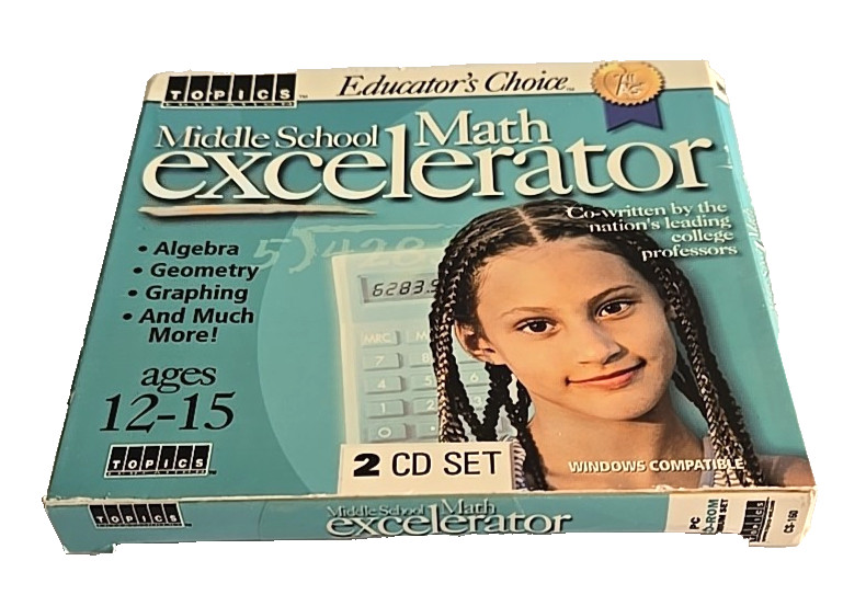 Topics Ages 12-15 Middle School Math Excelerator Algebra 2 CD-ROM Set PC New gallery