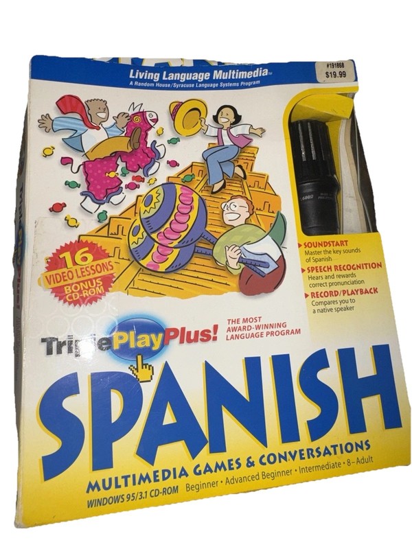 Triple Play Plus Spanish Living Language Series Spanish Learning System New