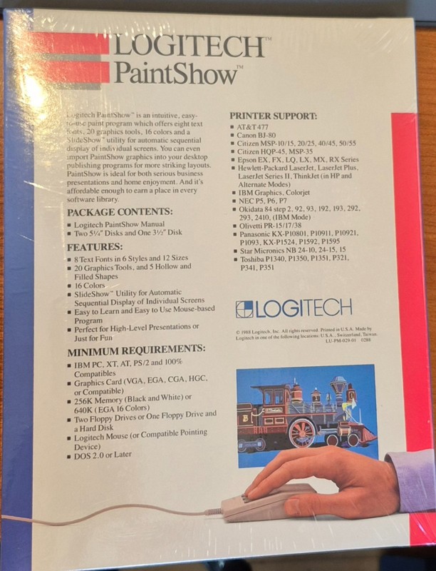 Logitech PaintShow Dazzling, Easy To Use Paint Program for IBM PC, XT, AT, PS/2 gallery