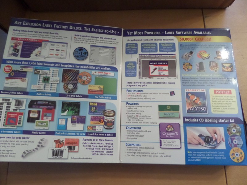 Label Factory Deluxe + Box & Manual 2 CD Set Windows 95 98 NT 2000 ME or XP gallery