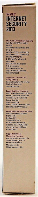 McAfee Internet Security 2013 1 PC Retail Box Disc For Windows XP 7 8 gallery