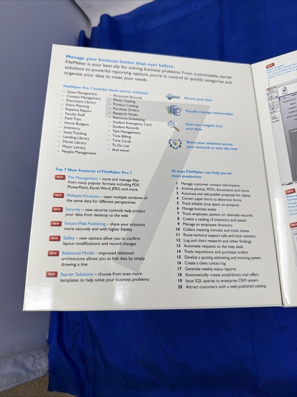 FileMaker Pro 7 Software for Mac CD-ROM Complete with Box & Manuals gallery
