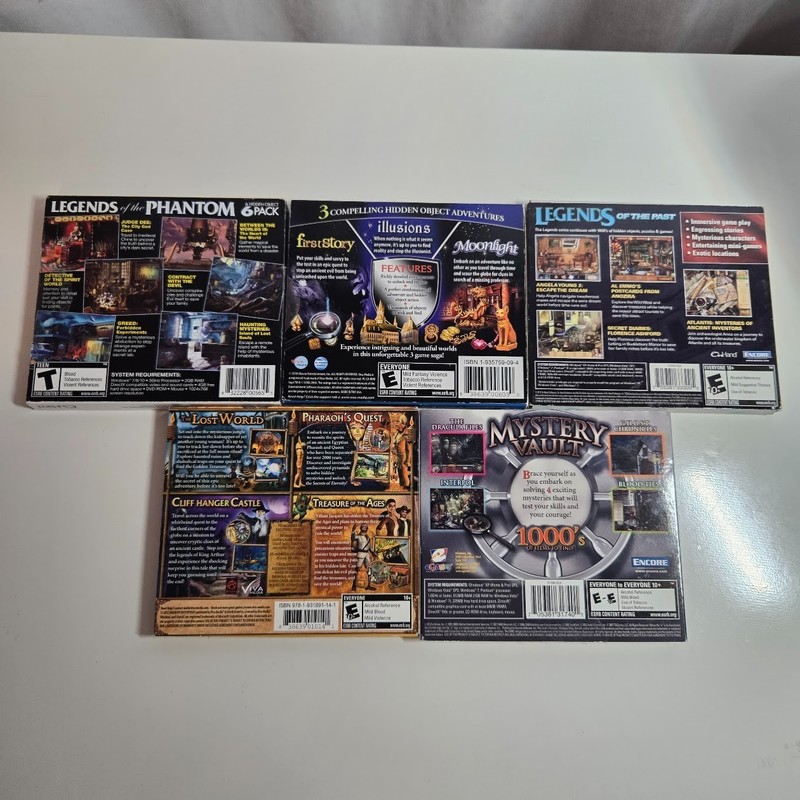 Lot of 5! Various Windows PC Hidden Object Games Phan/Vault/Legend/Magic/Fantasy gallery