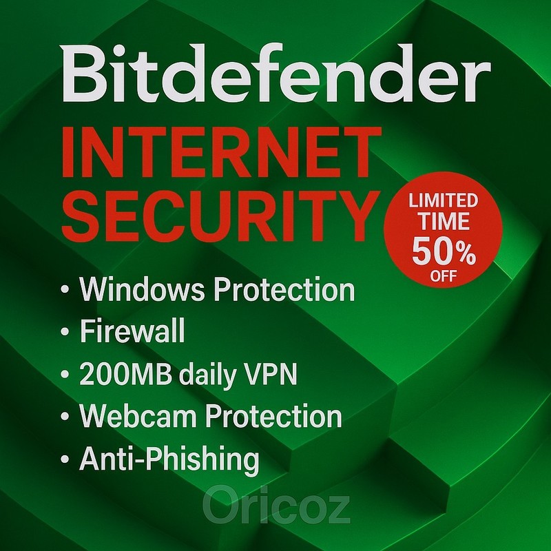Bitdefender Internet Security – 3 Years 3 Windows PC Activation + Daily VPN