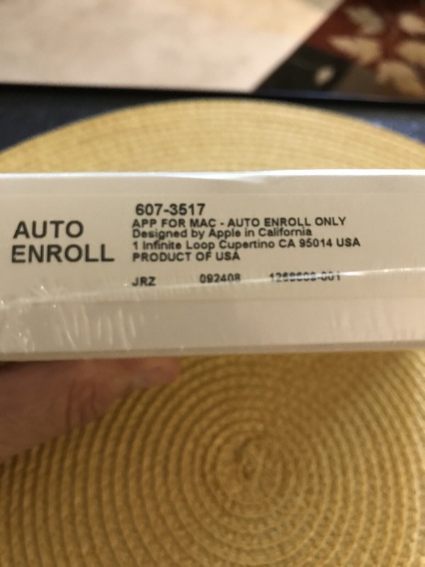 AppleCare Protection Plan Auto Enroll for Mac 607-3517 *NEW & SEALED* gallery