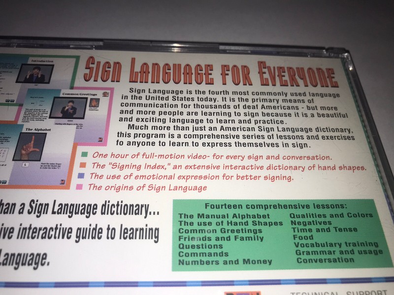 Sign Language For Everyone Pc Cd 1996 gallery