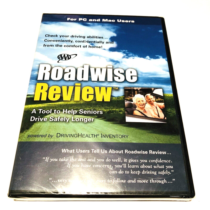 AAA Roadwise Review CD ROM Tool to Help Seniors Drive Safely Longer PC Mac NEW