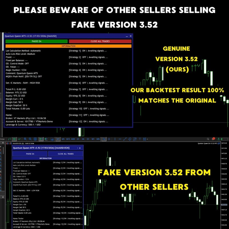 v3.52 Quantum Queen MT5 EA and v3.1 Quantum King MT5 EA Bundle Algo Trading Bot gallery