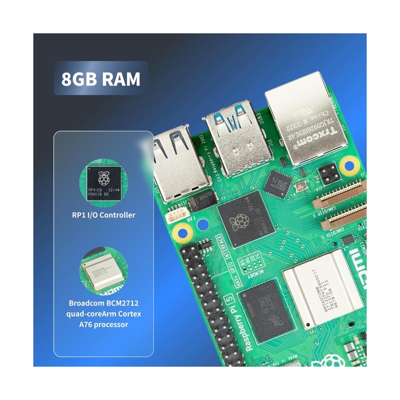 Basic kit for Raspberry Pi 5 RAM 8GB Included PI5 Case,5.1V 5A Power Supply,A... gallery