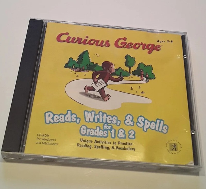 CURIOUS GEORGE READS, WRITES, & SPELLS GRADES 1 &2 FOR MAC/WINDOWS CD-ROM