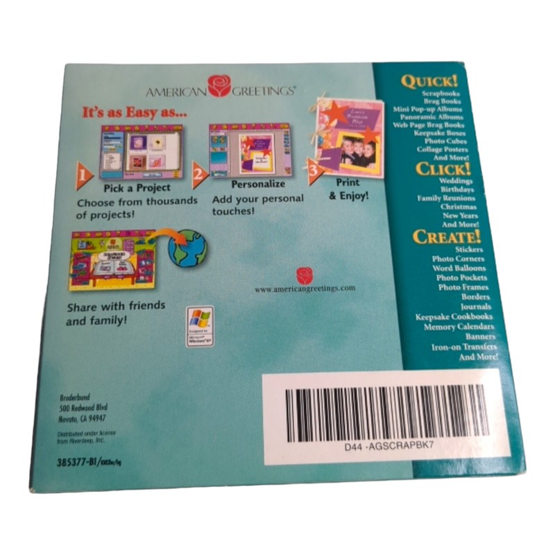American Greetings Scrapbooks & More CD Version 7 Photo Edition 2002 gallery