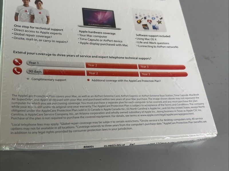 NEW Sealed AppleCare Protection Plan For Apple Display Auto Enroll 607-5279 gallery