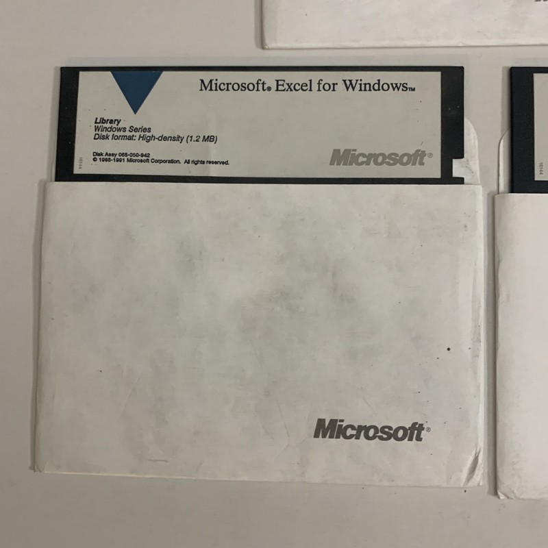 Microsoft Excel For Windows 1991 5.25" Floppy Disks gallery