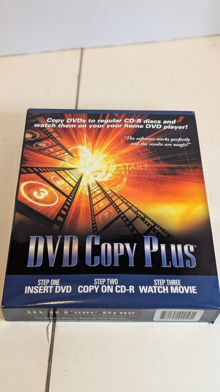DVD Copy Plus PC Software CD-ROM DVD Backup Copy Program w/ Case