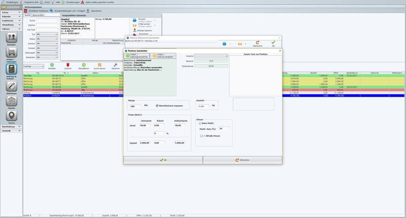 Faktura Software für Reinigungsservice,Gebäude u. Glas gallery