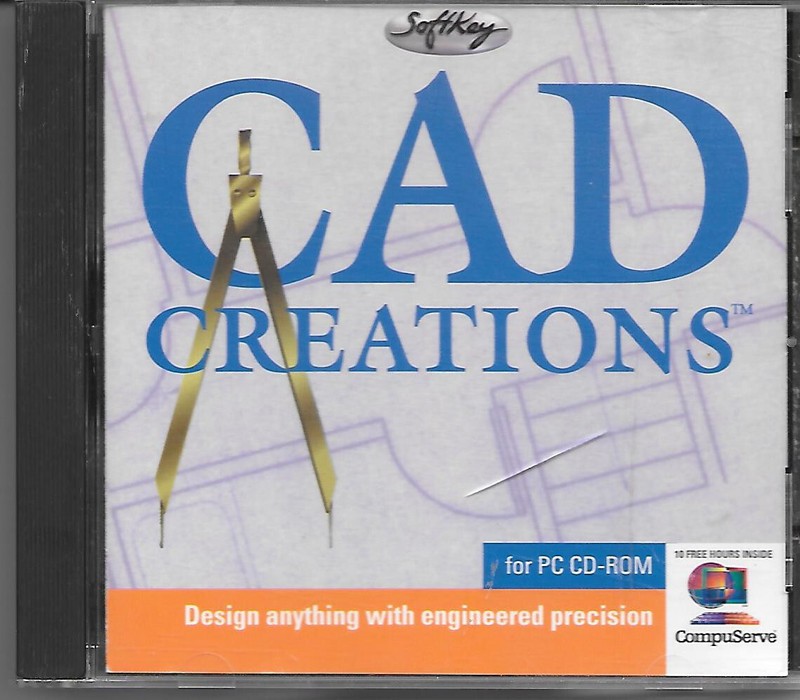 CAD Creations from SoftKey (CD-ROM, 1995) IBM PC and compatibles used DOS 3.0 up