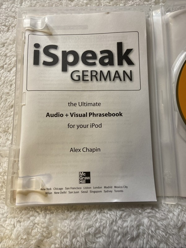 iSpeak German Phrasebook MP3 CD For Your Ipod Audio + Visual 2007 Booklet gallery