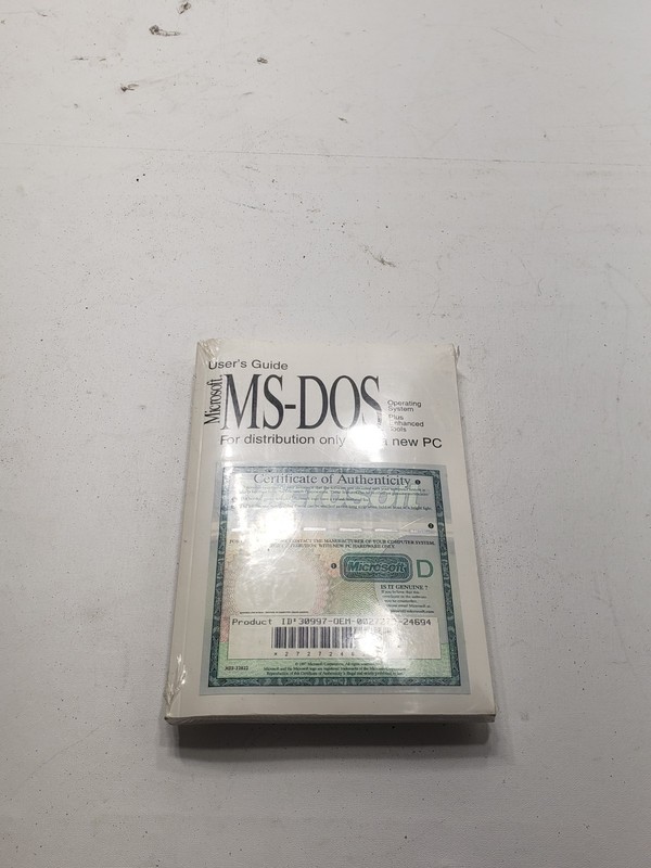 Vintage Microsoft MS-DOS OEM Software Sealed Floppy Disk Set w/ COA & Manual