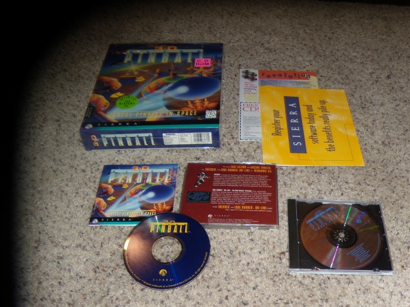 3-D Ultra Pinball (PC, 1995) Game with Box