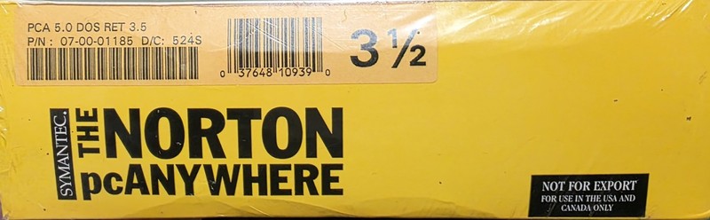 Symantec Norton pcANYWHERE 5.0 for DOS Remote Desktop Access Software 3.5 floppy gallery